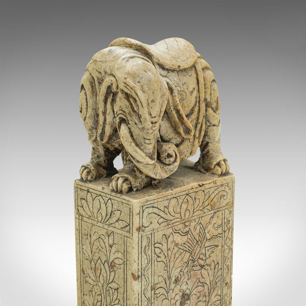 Pair Of Antique Oriental Bookends, Chinese Soapstone, Book Rest, Victorian, Qing