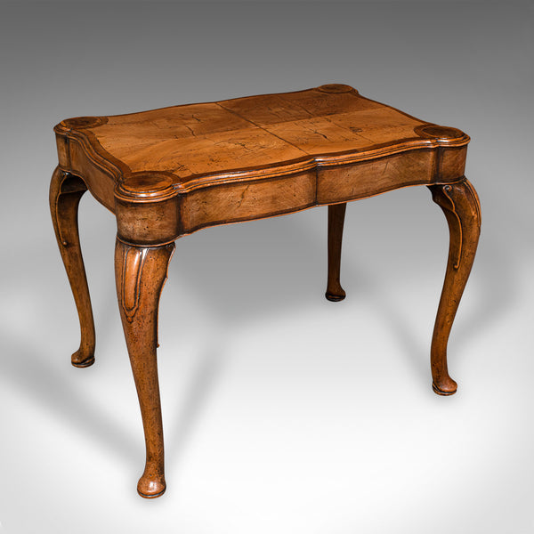 Antique Lamp Table, English Walnut, Occasional, Georgian Revival, Art Deco, 1920