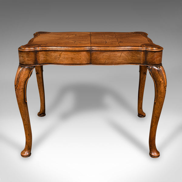 Antique Lamp Table, English Walnut, Occasional, Georgian Revival, Art Deco, 1920