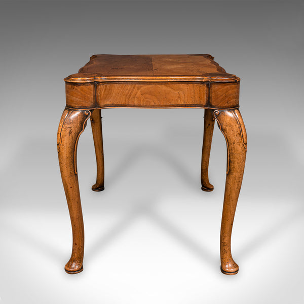 Antique Lamp Table, English Walnut, Occasional, Georgian Revival, Art Deco, 1920