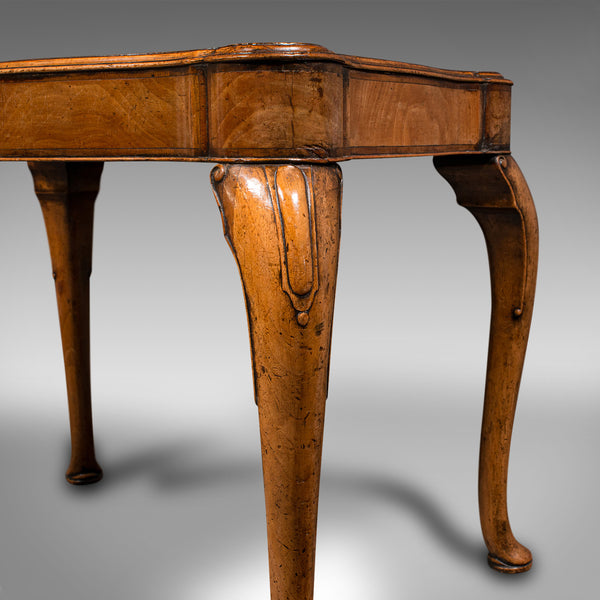 Antique Lamp Table, English Walnut, Occasional, Georgian Revival, Art Deco, 1920
