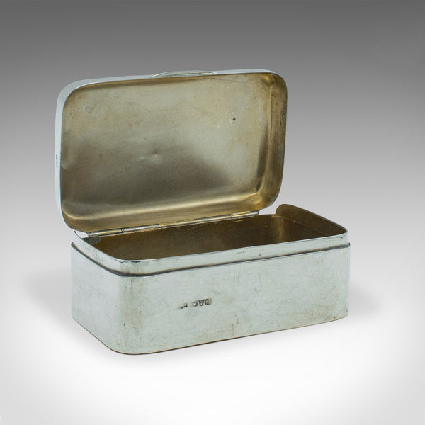 Antique Gentleman's Soap Case, English, Silver, Travelling Box, Edwardian, 1910