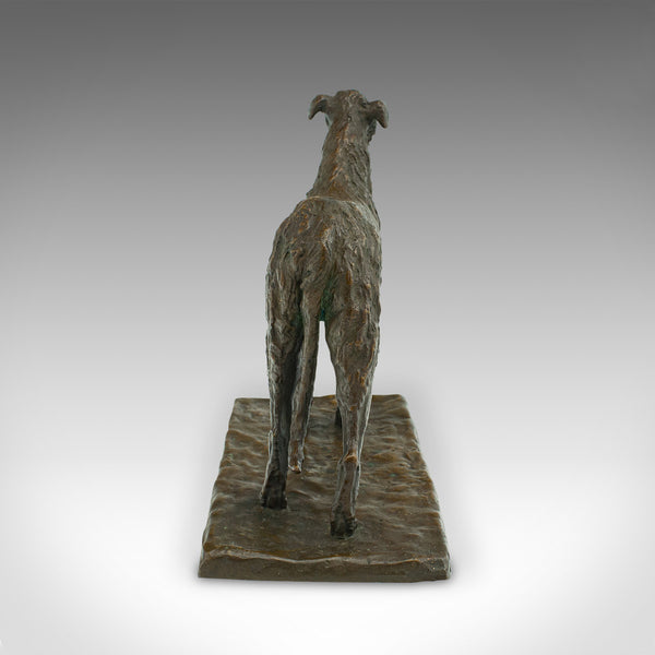 Antique Decorative Dog Figure, Austrian, Bronze Viennese Borzoi Hound, Victorian