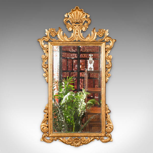 Antique Ornate Mirror, Continental, Giltwood, Glass, Hall, Overmantle, Victorian