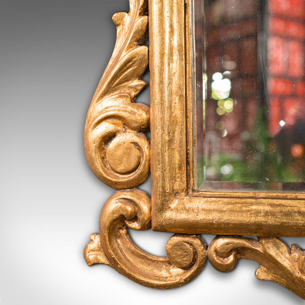 Antique Ornate Mirror, Continental, Giltwood, Glass, Hall, Overmantle, Victorian