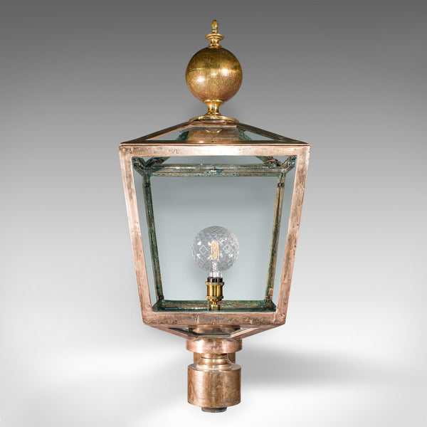 Large Antique Courtyard Light, English, Bronze, Outdoor Lamp, Victorian, C.1870