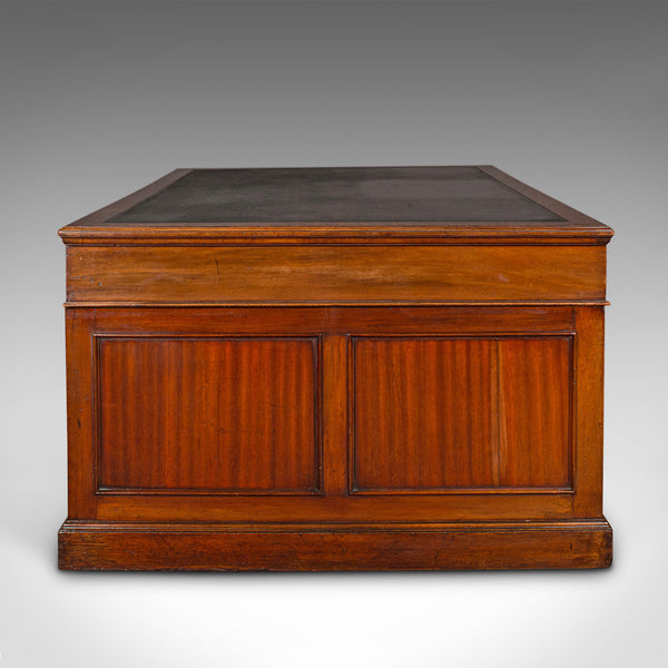 Very Large Antique Partner's Desk, English, Twin Pedestal, Maple & Co, Edwardian