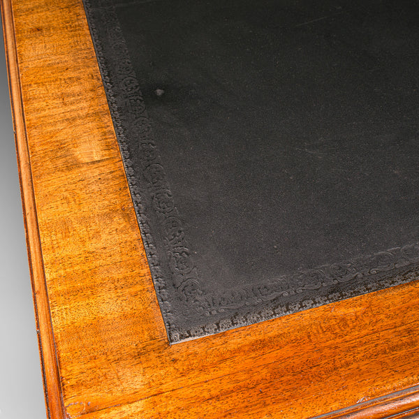 Very Large Antique Partner's Desk, English, Twin Pedestal, Maple & Co, Edwardian