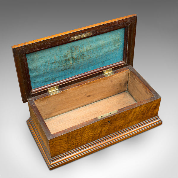 Antique Gentleman's Glove Box, English, Walnut, Burr, Keepsake, Case, Victorian