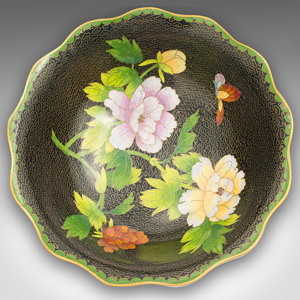 Antique Decorative Bowl, Japanese, Cloisonne, Bonbon, Grape Dish, Circa 1920