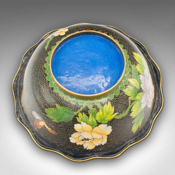 Antique Decorative Bowl, Japanese, Cloisonne, Bonbon, Grape Dish, Circa 1920