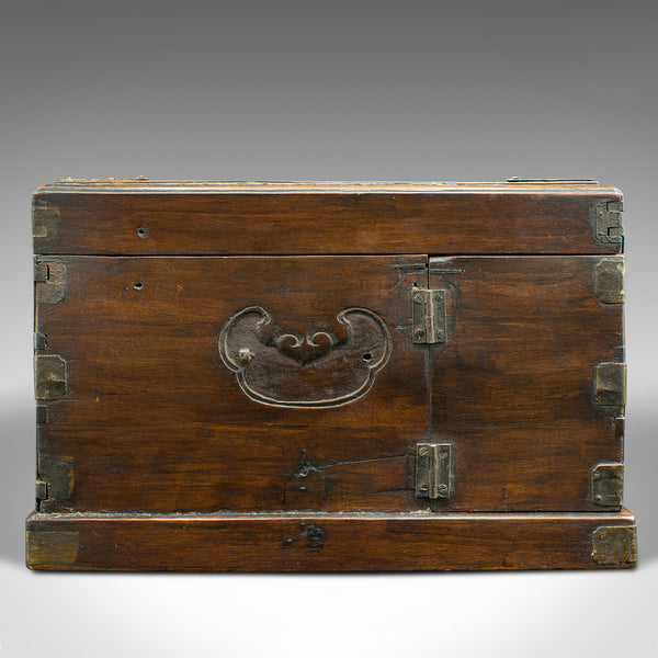 Antique Cleric's Swing Out Case, Chinese, Travelling Box, Qing, Victorian, 1890