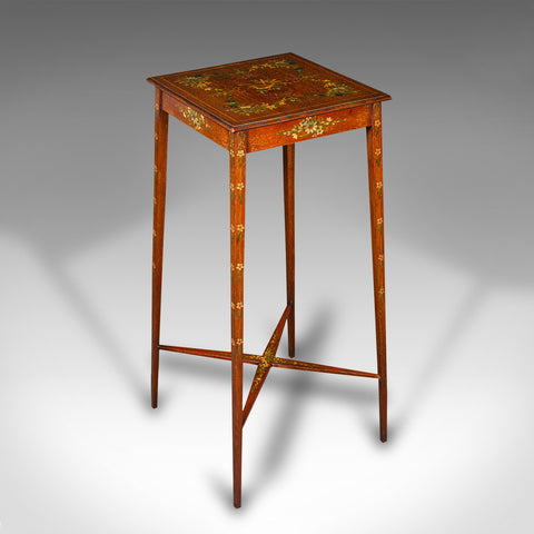 Small Antique Lamp Table, English, Occasional, Hand Painted Decor, Regency, 1820