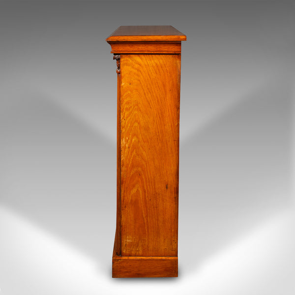 Antique Open Bookcase, Scottish, Oak, Adjustable Book Shelf Cabinet, Victorian