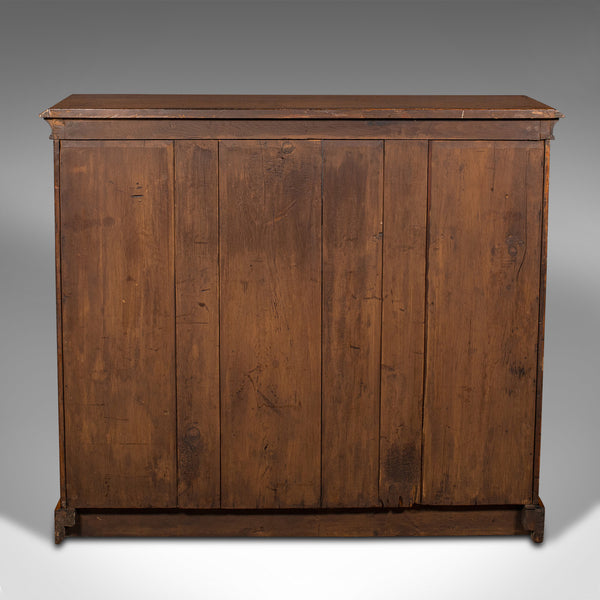 Antique Open Bookcase, Scottish, Oak, Adjustable Book Shelf Cabinet, Victorian