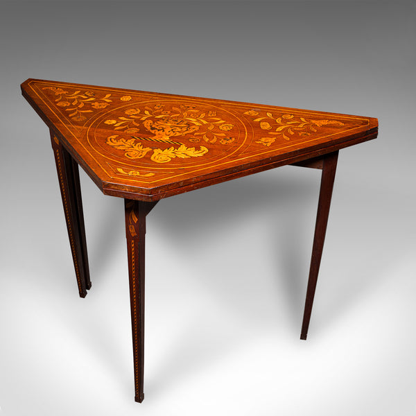 Antique Flower Display Table, Dutch, Inlaid, Console, Gate Leg, Georgian, 1780