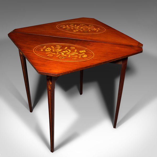 Antique Flower Display Table, Dutch, Inlaid, Console, Gate Leg, Georgian, 1780