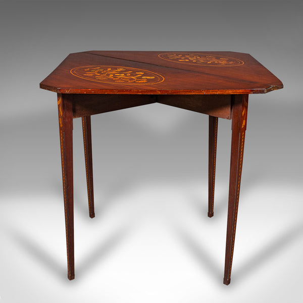 Antique Flower Display Table, Dutch, Inlaid, Console, Gate Leg, Georgian, 1780