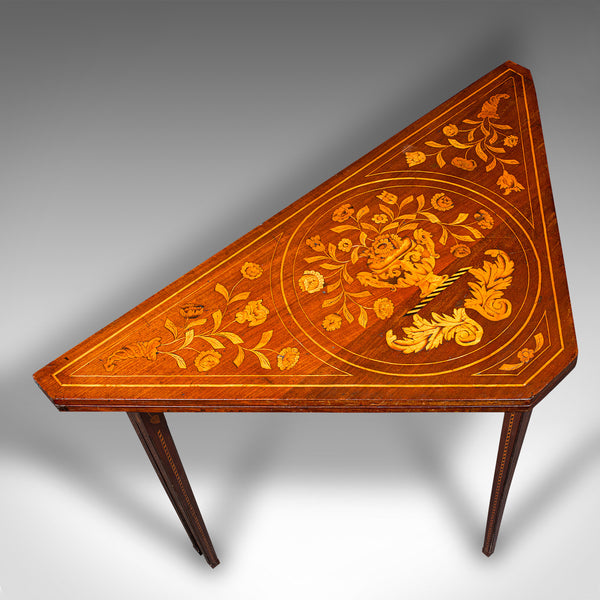 Antique Flower Display Table, Dutch, Inlaid, Console, Gate Leg, Georgian, 1780