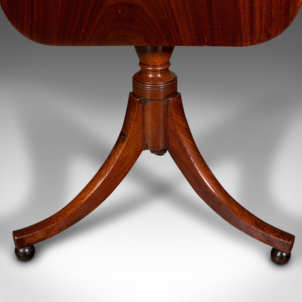 Antique Supper Table, English, Snap Top, Lamp, Occasional, Regency, Circa 1820