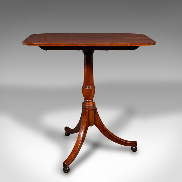 Antique Supper Table, English, Snap Top, Lamp, Occasional, Regency, Circa 1820