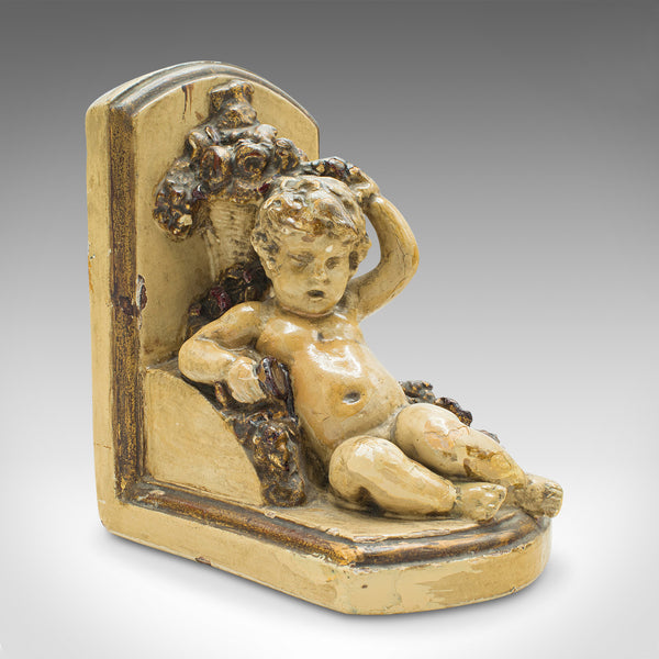 Pair Of Antique Putto Bookends, Italian, Decor, Cherub, Grand Tour, Victorian