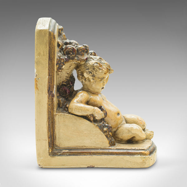 Pair Of Antique Putto Bookends, Italian, Decor, Cherub, Grand Tour, Victorian