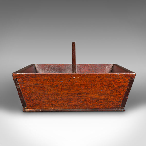 Antique Butler's Duties Trug, English, Two Division Cutlery Tray, Georgian, 1800