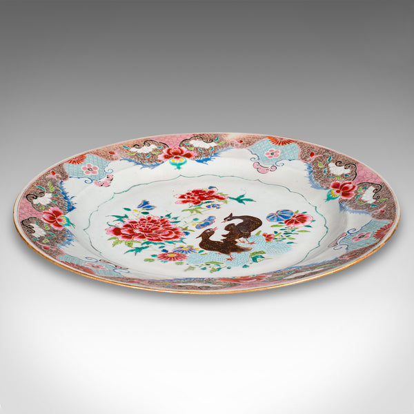 Large Antique Decorative Charger, Japanese, Ceramic, Serving Plate, Circa 1920