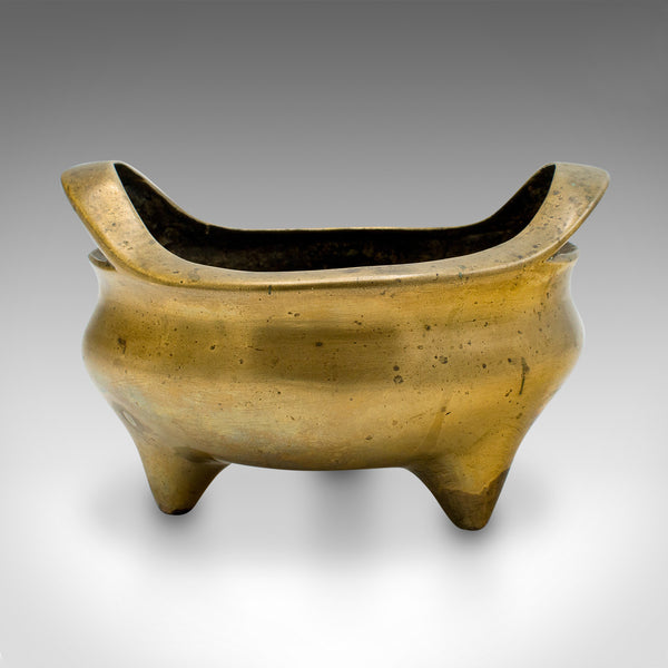 Antique Censer, Chinese, Bronze, Incense Burner, Libation Cup, Victorian, C.1850