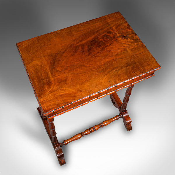 Small Antique Sewing Table, English, Flame, Ladies, Work, Regency, Circa 1830