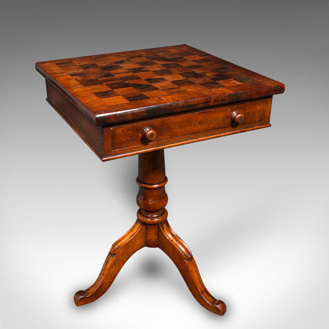 Antique Drawing Room Chess Table, English, Games, Cards, Victorian, Circa 1860