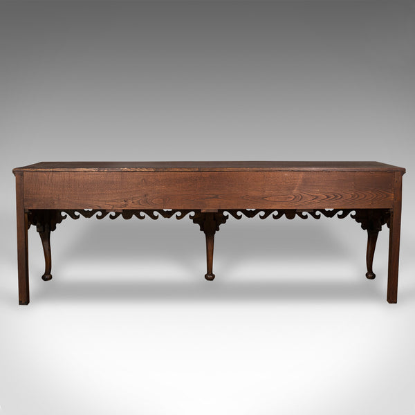 7' 5" Vintage Country House Dresser Base, English, Sideboard, Georgian Revival