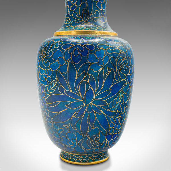 Pair Of Small Vintage Posy Vases, Japanese, Cloisonne, Baluster, Art Deco, 1940