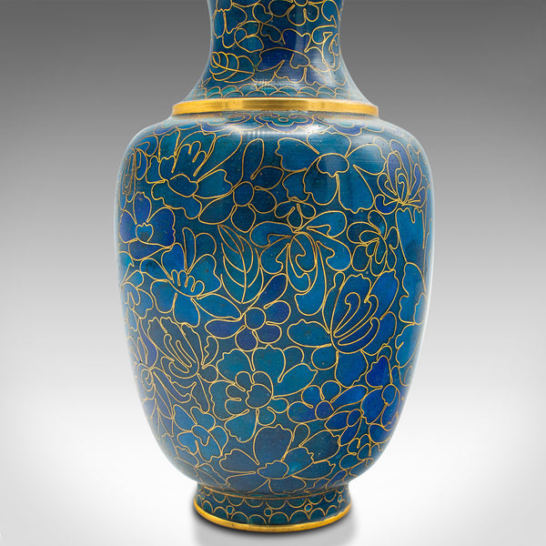 Pair Of Small Vintage Posy Vases, Japanese, Cloisonne, Baluster, Art Deco, 1940