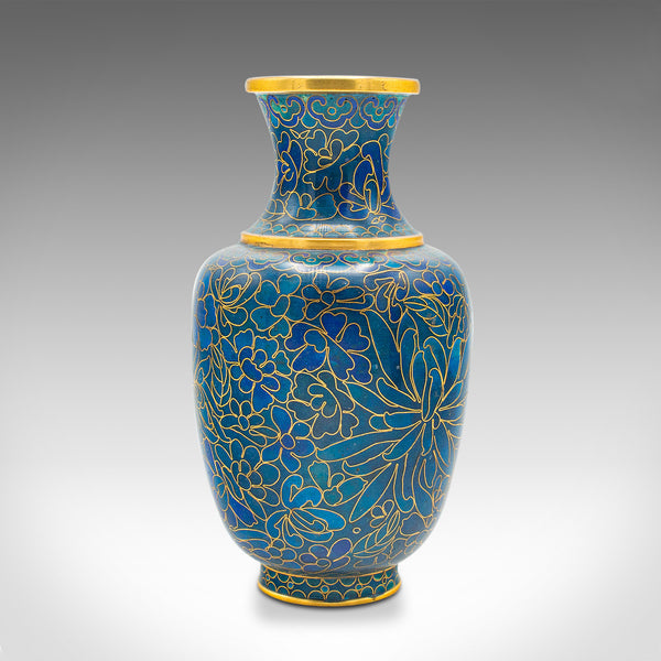 Pair Of Small Vintage Posy Vases, Japanese, Cloisonne, Baluster, Art Deco, 1940