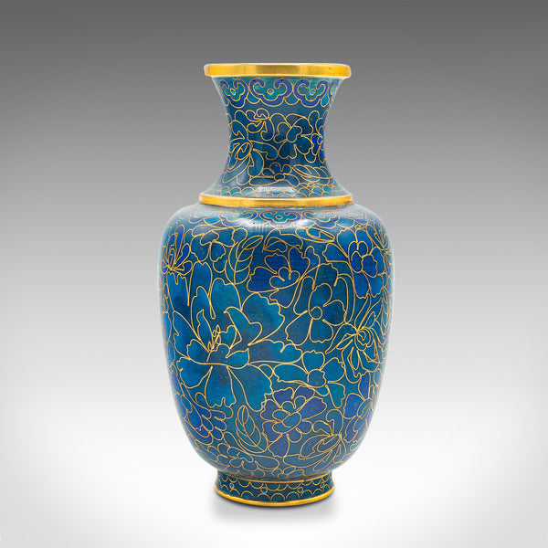Pair Of Small Vintage Posy Vases, Japanese, Cloisonne, Baluster, Art Deco, 1940