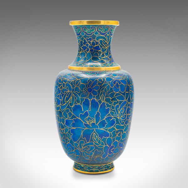 Pair Of Small Vintage Posy Vases, Japanese, Cloisonne, Baluster, Art Deco, 1940