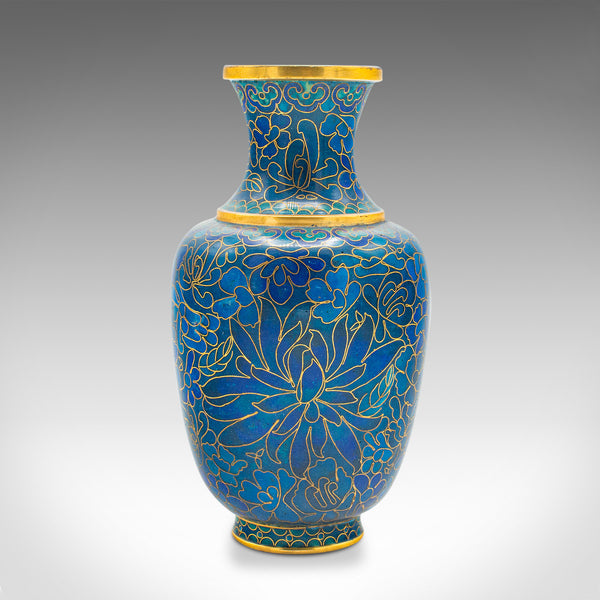 Pair Of Small Vintage Posy Vases, Japanese, Cloisonne, Baluster, Art Deco, 1940