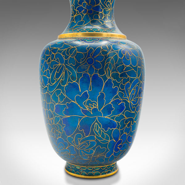 Pair Of Small Vintage Posy Vases, Japanese, Cloisonne, Baluster, Art Deco, 1940