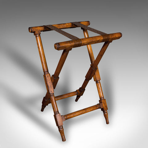 Antique Country House Luggage Stand, Scottish Valet, Wylie & Lochhead, Victorian