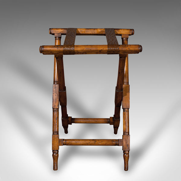 Antique Country House Luggage Stand, Scottish Valet, Wylie & Lochhead, Victorian