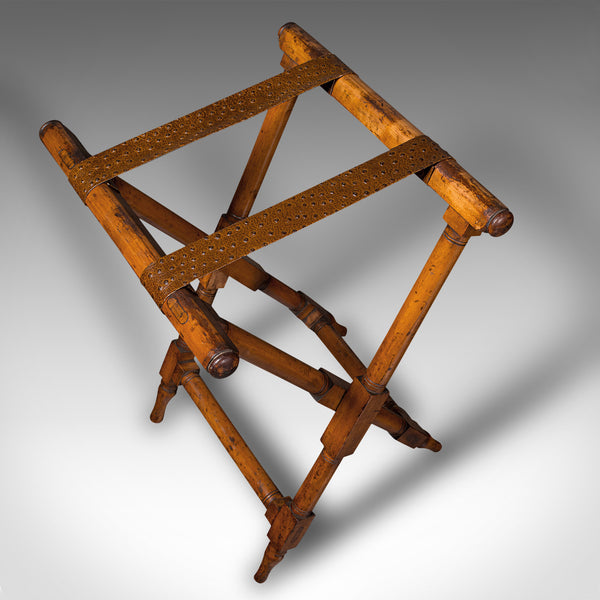 Antique Country House Luggage Stand, Scottish Valet, Wylie & Lochhead, Victorian