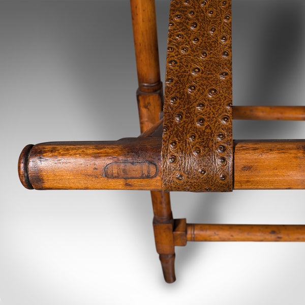 Antique Country House Luggage Stand, Scottish Valet, Wylie & Lochhead, Victorian