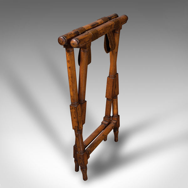 Antique Country House Luggage Stand, Scottish Valet, Wylie & Lochhead, Victorian