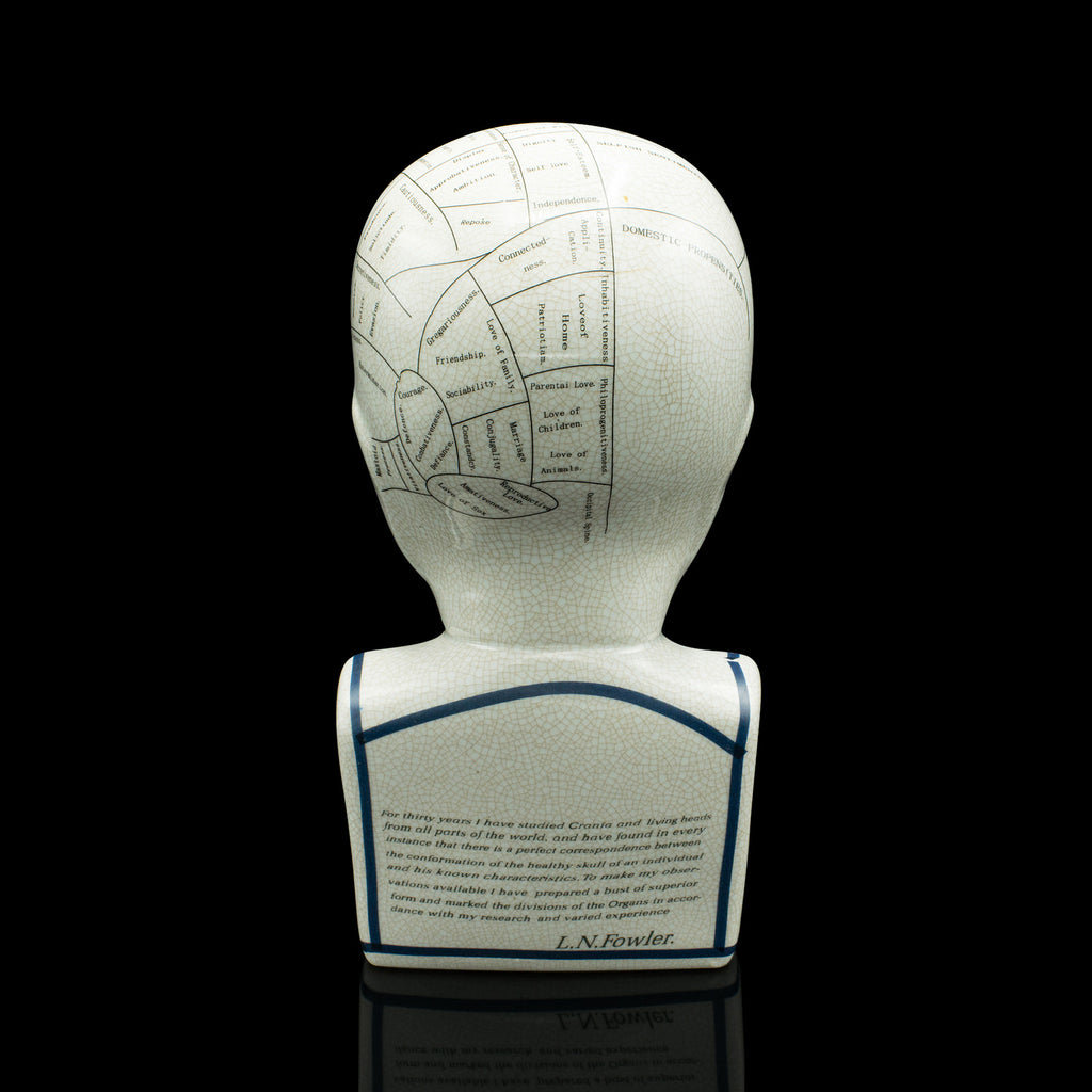 Têtes de phrénologie en porcelaine de L.N Fowler Têtes de phrénologie en porcelaine de L.N Fowler