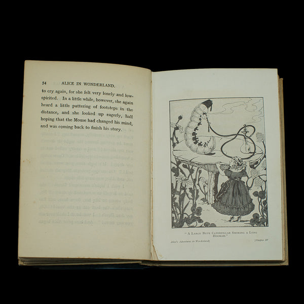 Antique Lewis Carroll Alice in Wonderland Book, English, Illustrated, Victorian