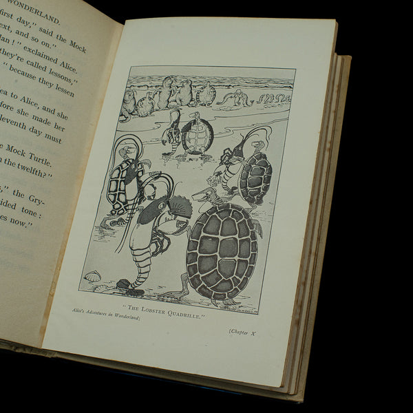 Antique Lewis Carroll Alice in Wonderland Book, English, Illustrated, Victorian