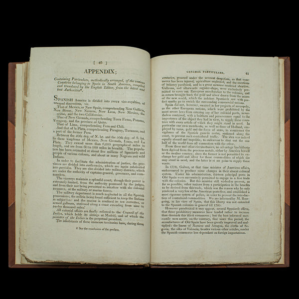 Antique Travels from Buenos Aires, English Language, Guide Book, Georgian, 1807