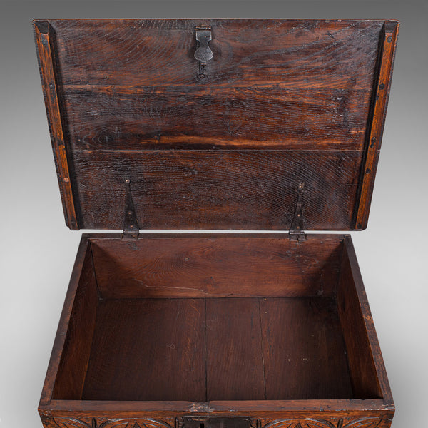 Antique Bible Box, English, Oak, Chest On Stand, William & Mary, Bespoke Frame